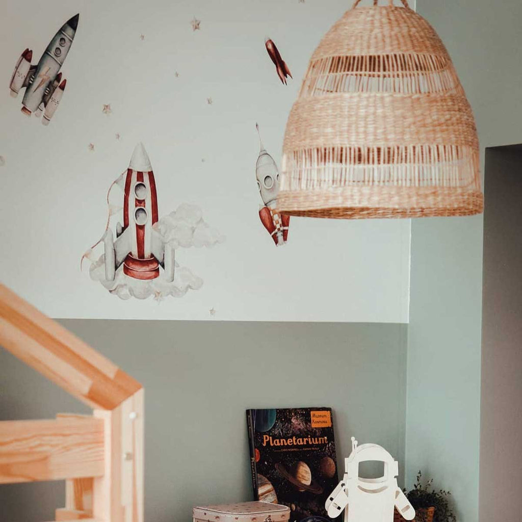 Muurstickers kinderkamer – raketten en planeten Future Sky – afbeelding 3