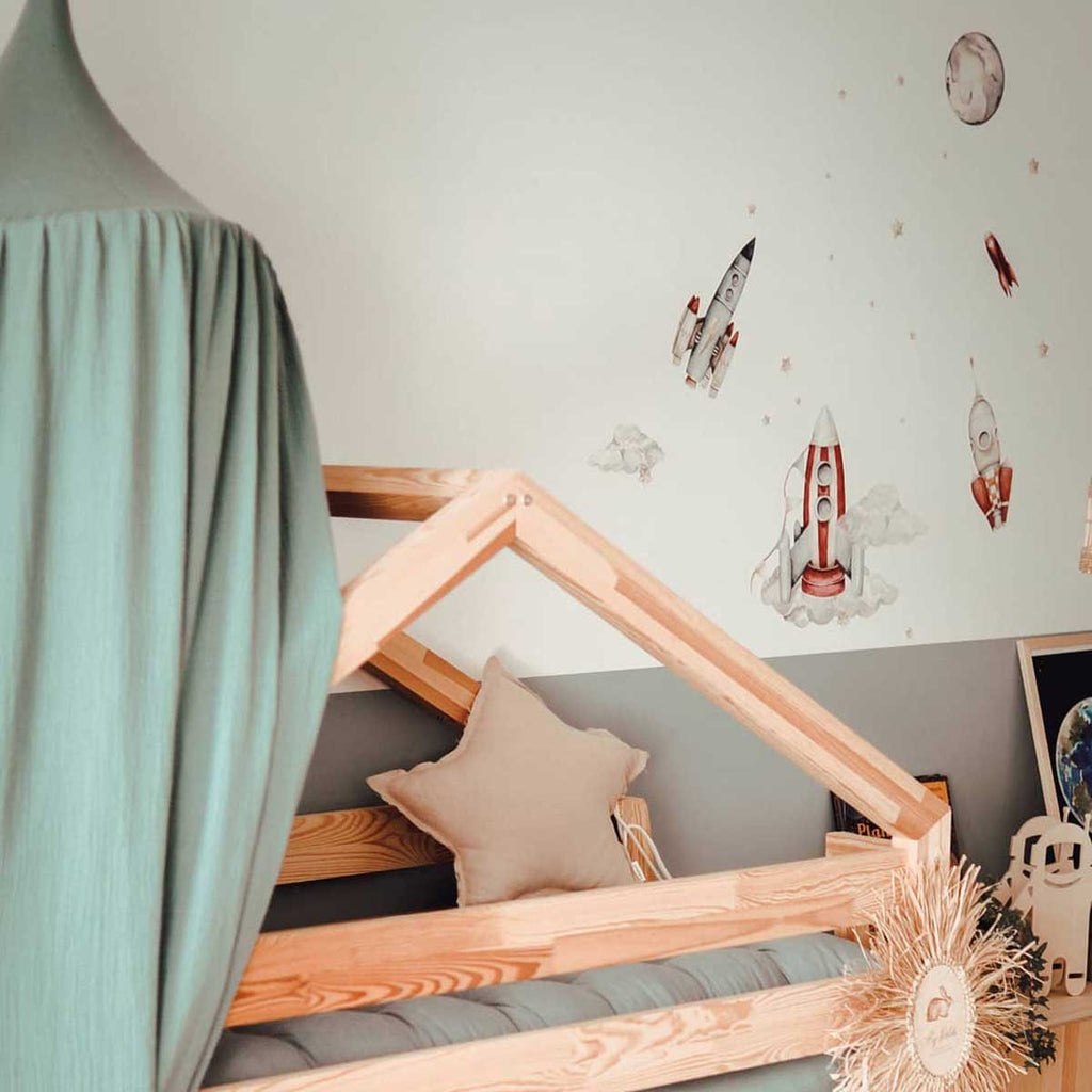 Muurstickers kinderkamer – raketten en planeten Future Sky – afbeelding 4