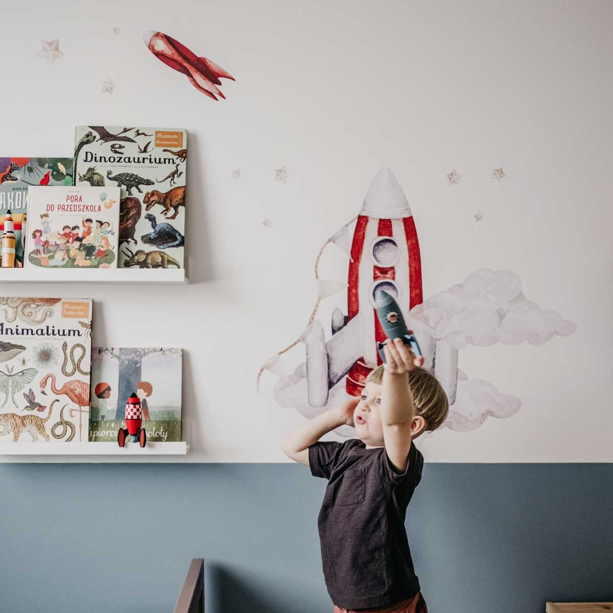 Muurstickers kinderkamer – raketten en planeten Future Sky – afbeelding 7