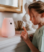 Nachtlampje kind – siliconen beer groot met afstandsbediening roze – afbeelding 3