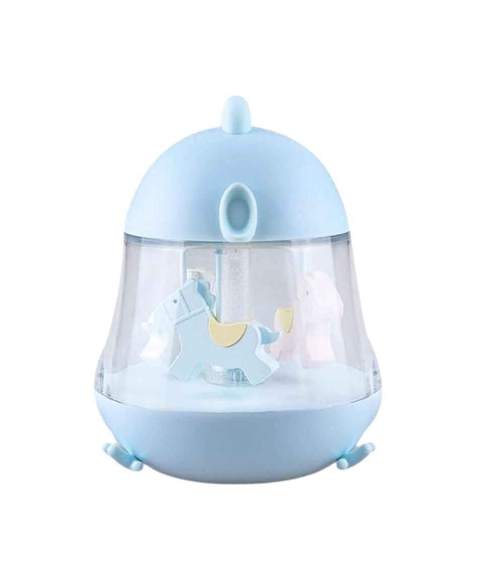 Nachtlampje met carrousel en muziek blauw