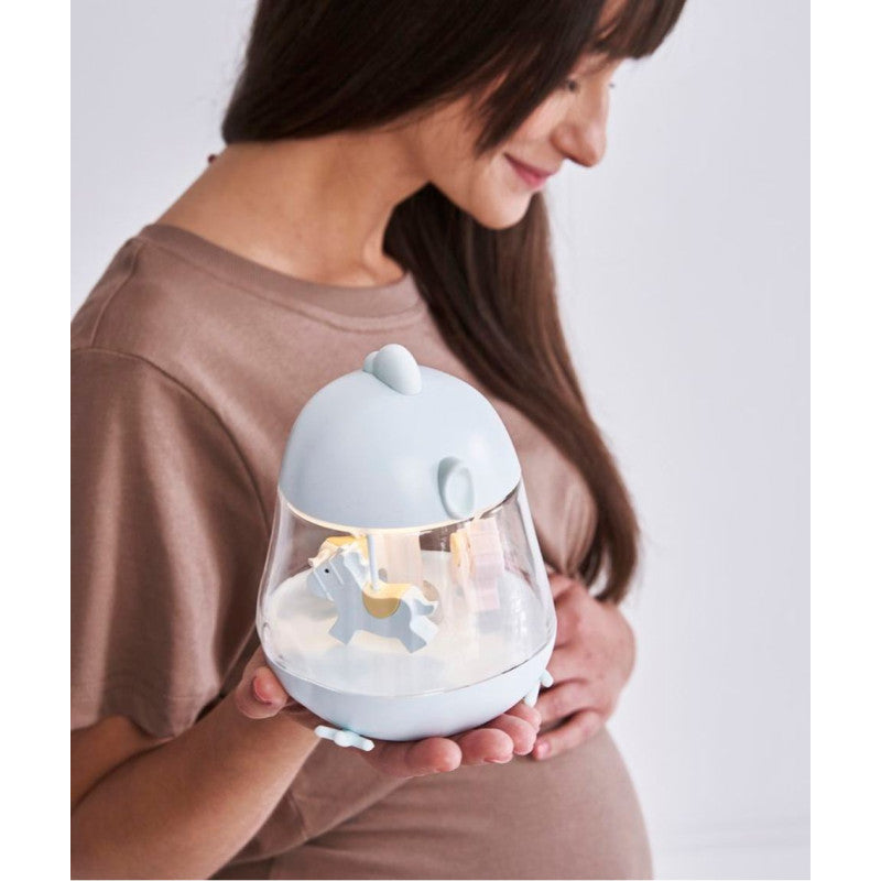 Nachtlampje met carrousel en muziek blauw – afbeelding 4