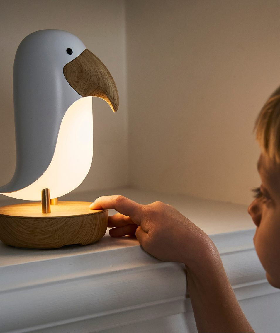 Nachtlampje met speaker vogel wit – afbeelding 2