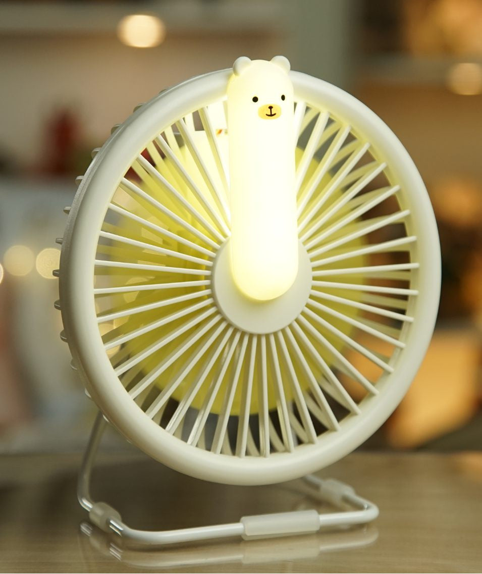 Nachtlampje met ventilator beer wit
