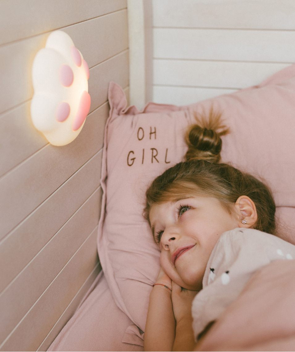 Nachtlampje pootje roze met magneet