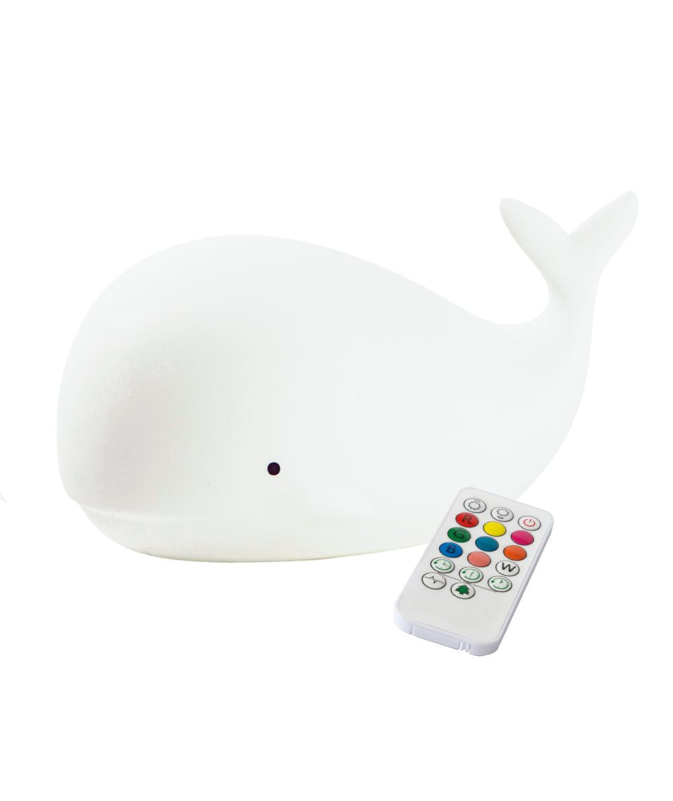 Nachtlampje walvis wit met afstandsbediening
