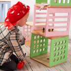 Opbergkubus kinderkamer hout – stapelbaar – afbeelding 2