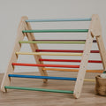 Houten Pikler driehoek regenboog