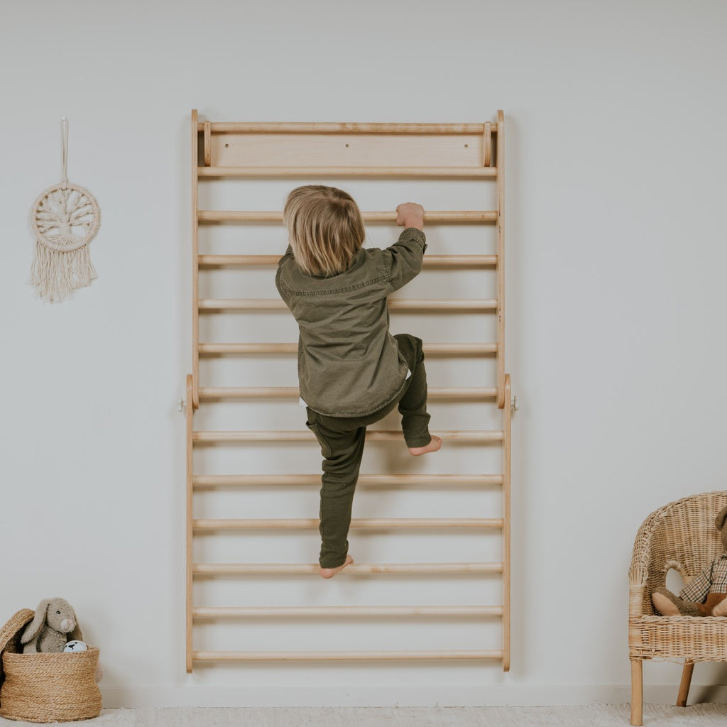Pikler driehoek met Zweedse wand naturel – afbeelding 3