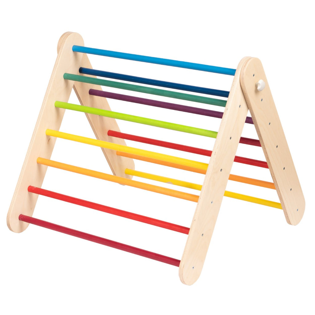 Pikler driehoek met Zweedse wand regenboog