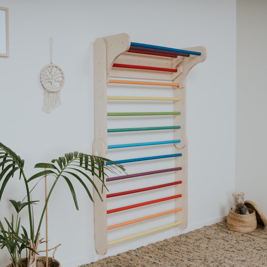 Pikler driehoek met Zweedse wand regenboog – afbeelding 4