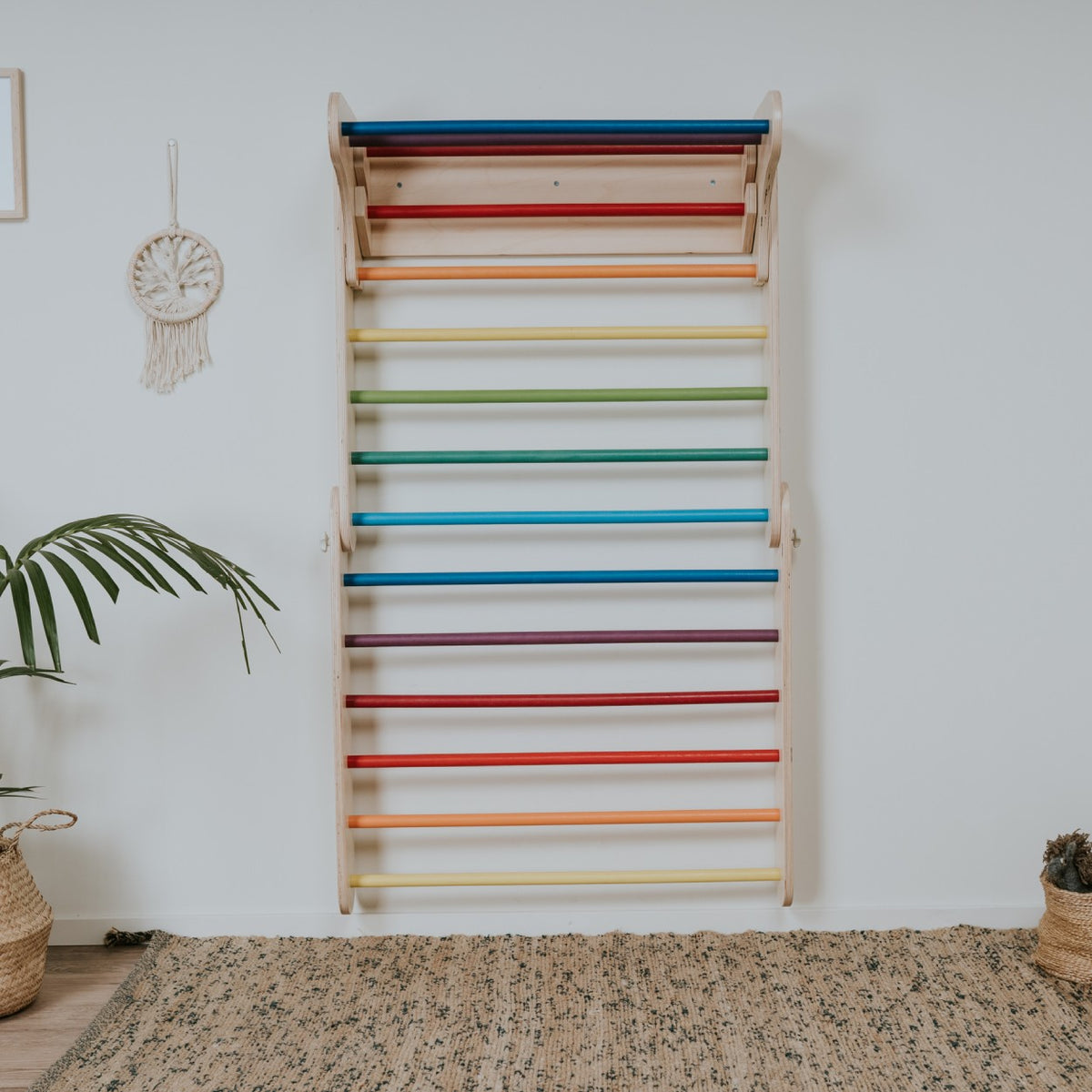 Pikler driehoek met Zweedse wand regenboog – afbeelding 5