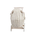 Poppenwagen riet whitewash – beige beddengoed – afbeelding 10