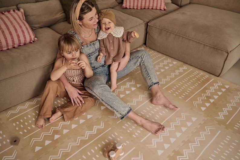Puzzelmat baby Boho Sand – foam speelmat – afbeelding 3