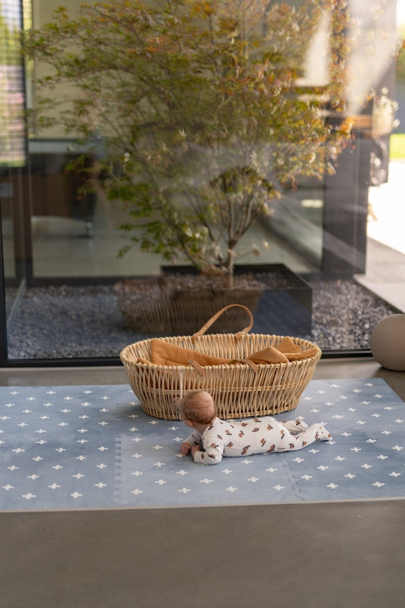 Puzzelmat baby Cross Azure – foam speelmat – afbeelding 4