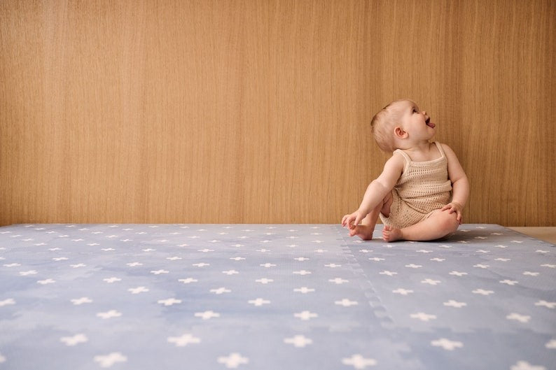 Puzzelmat baby Cross Azure – foam speelmat – afbeelding 5