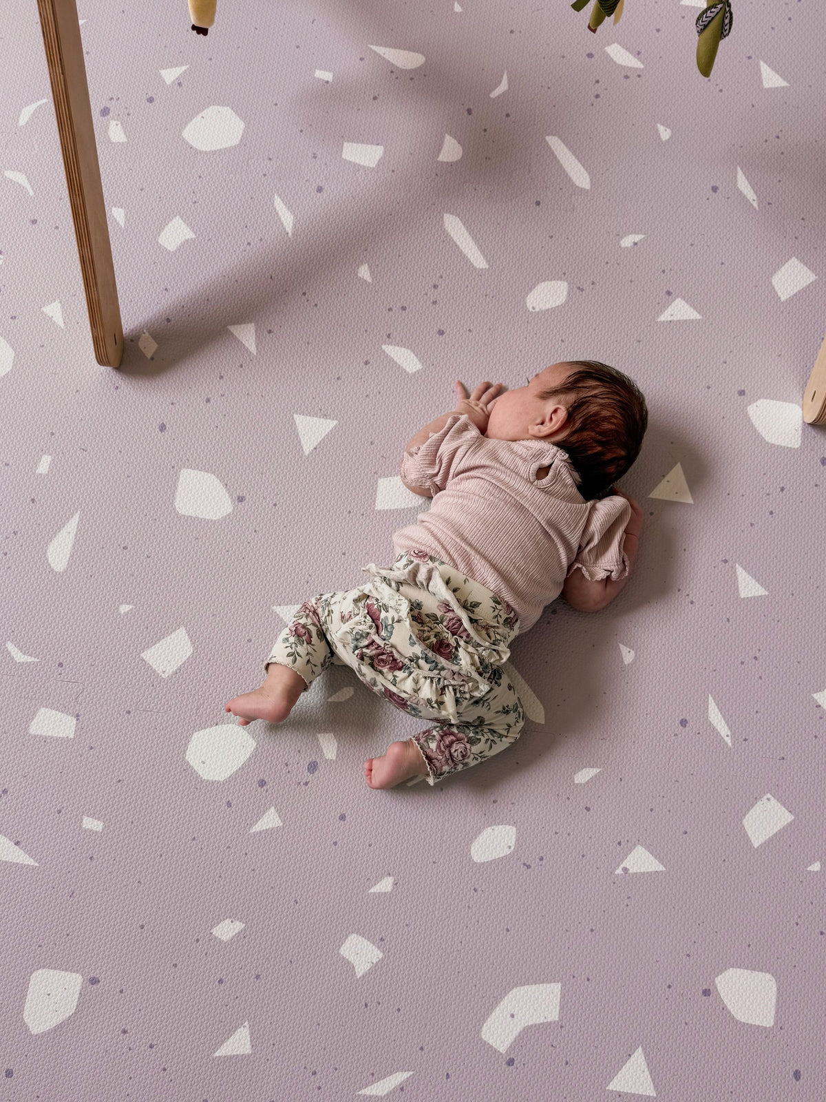 Puzzelmat baby Terrazzo Lavender – foam speelmat