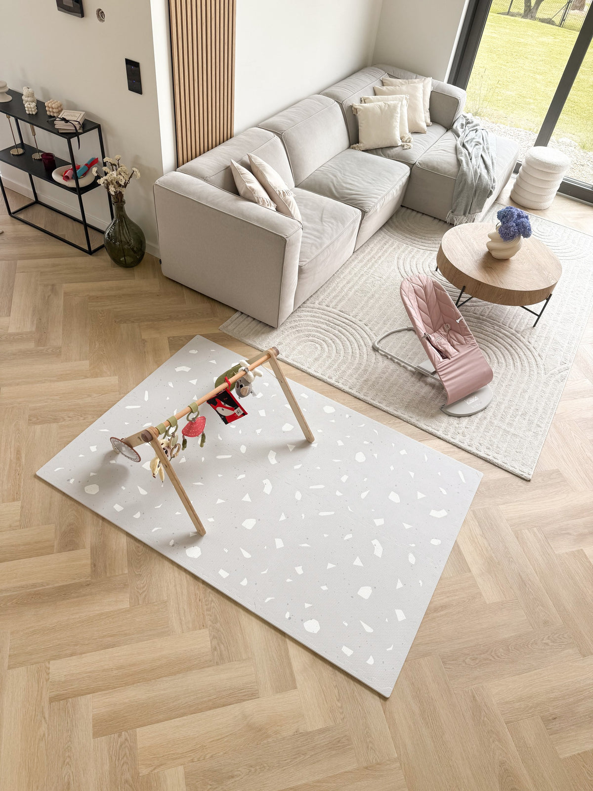 Puzzelmat baby Terrazzo Lavender – foam speelmat – afbeelding 6