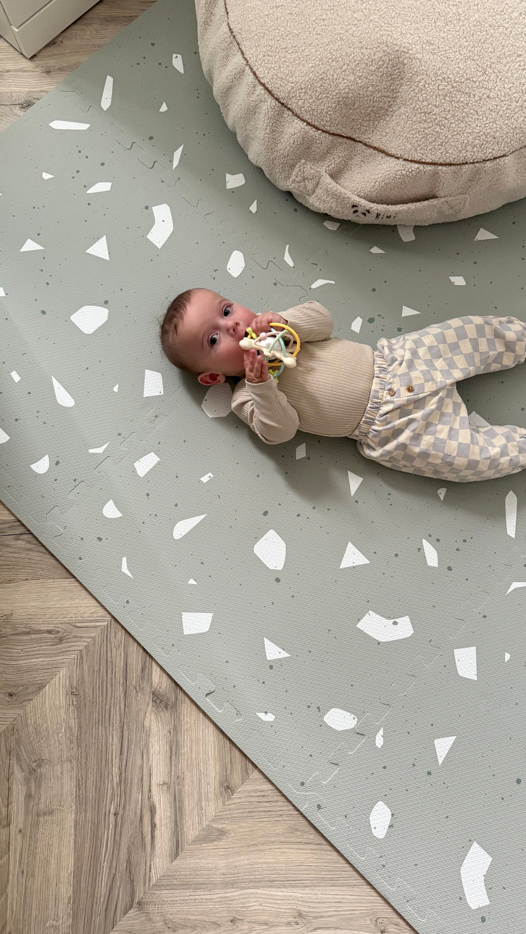 Puzzelmat baby Terrazzo Sage – foam speelmat – afbeelding 2
