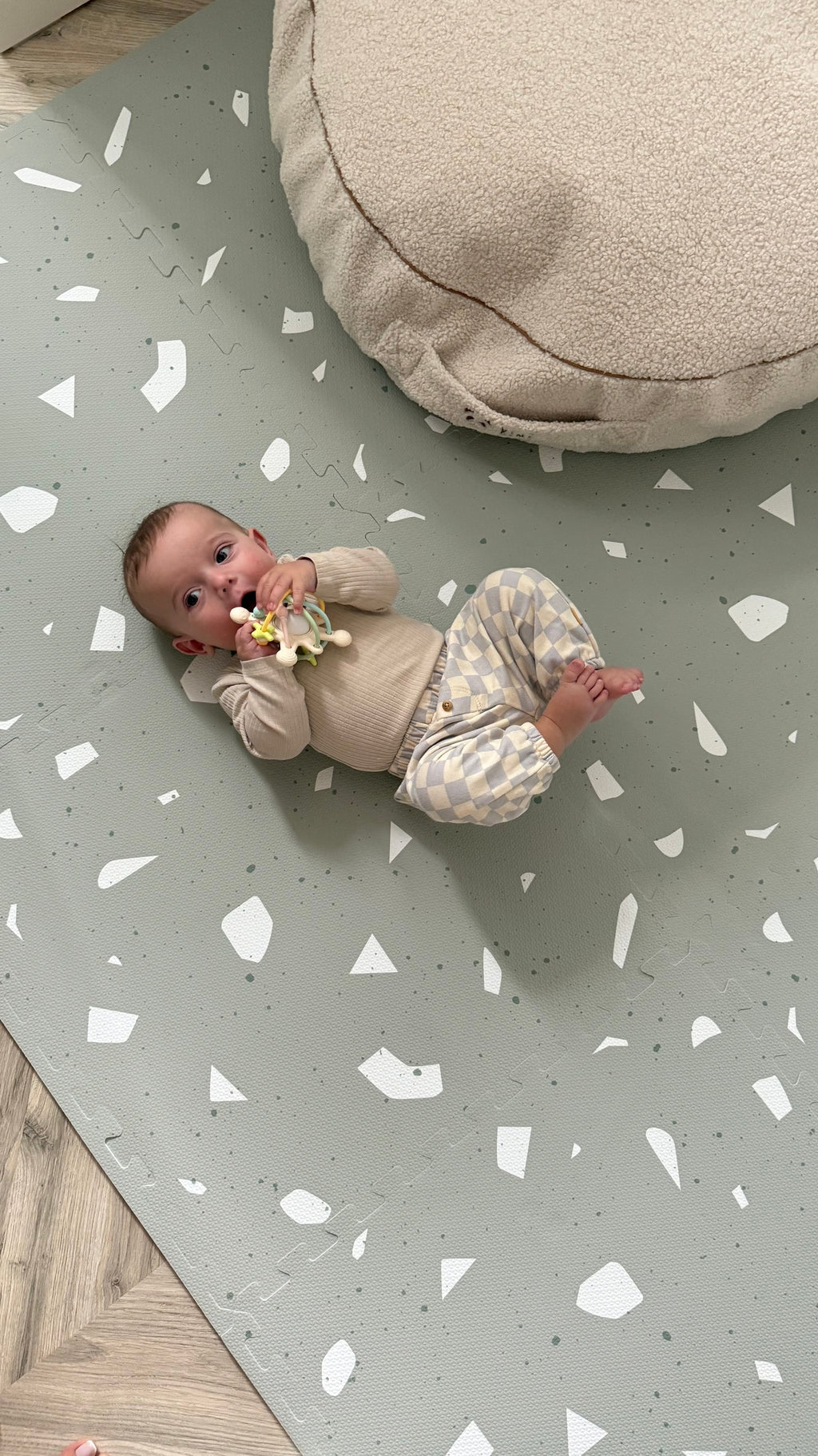 Puzzelmat baby Terrazzo Sage – foam speelmat – afbeelding 5