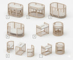 Rond Babybed Olin met Matras Cappuccino – afbeelding 10
