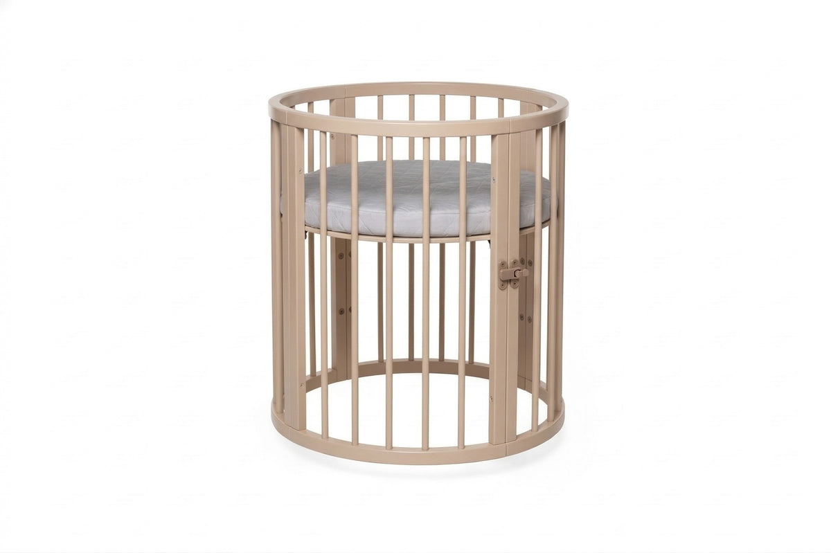 Rond Babybed Olin met Matras Cappuccino – afbeelding 4