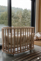Rond Babybed Olin met Matras Cappuccino – afbeelding 6