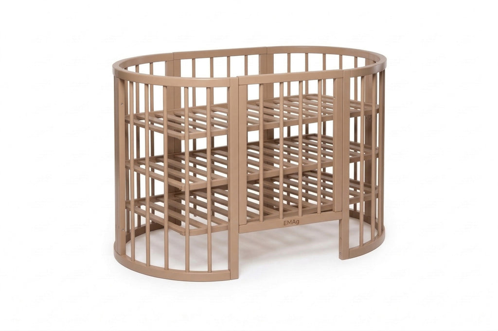 Rond Babybed Olin met Matras Cappuccino – afbeelding 8