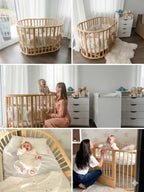 Rond Babybed Olin met Matras Naturel – afbeelding 10