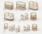 Rond Babybed Olin met Matras Naturel – afbeelding 12