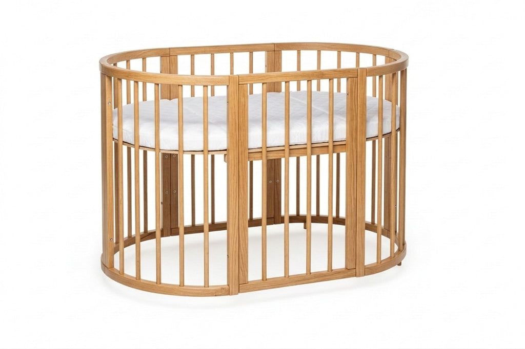 Rond Babybed Olin met Matras Naturel – afbeelding 2