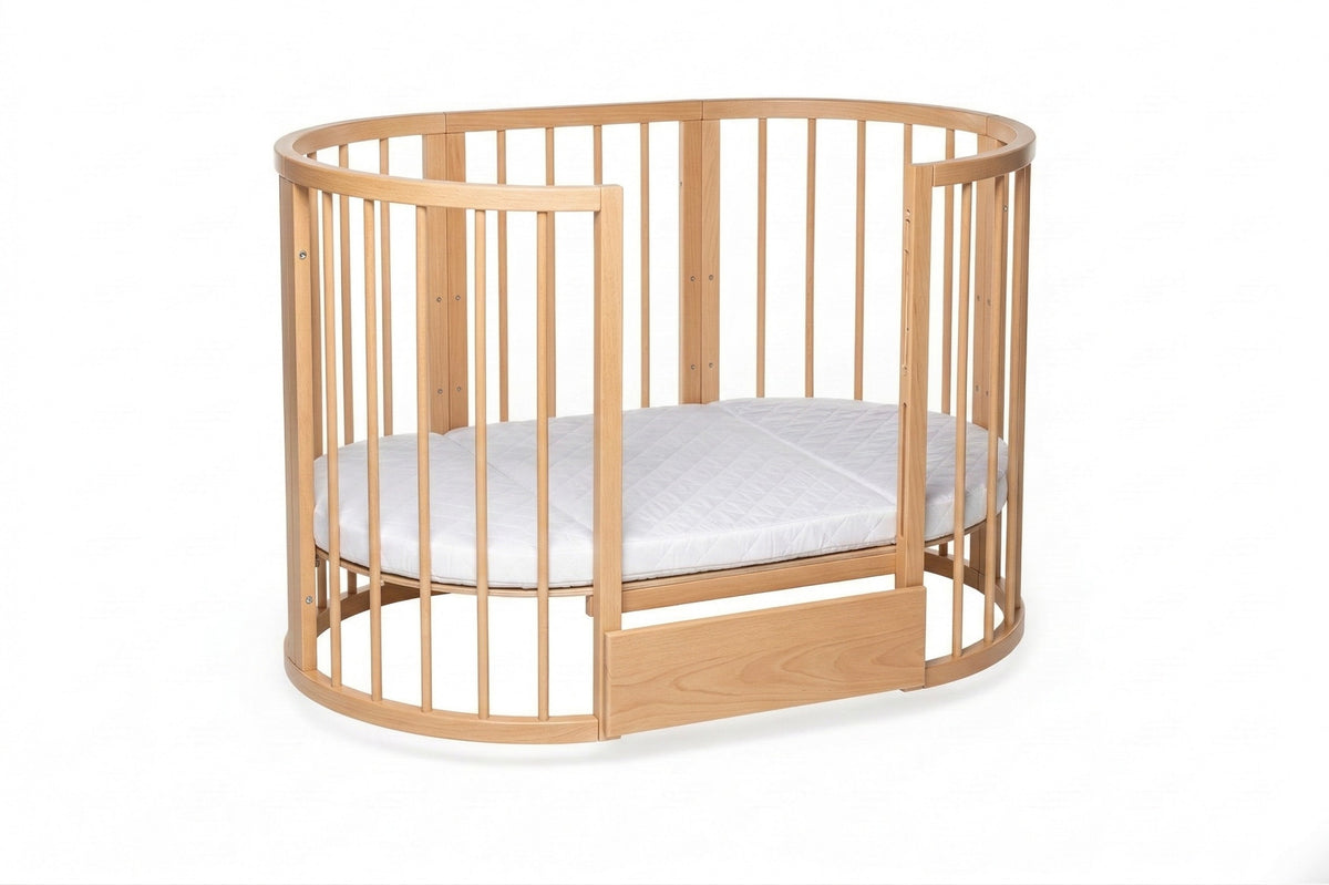 Rond Babybed Olin met Matras Naturel – afbeelding 3