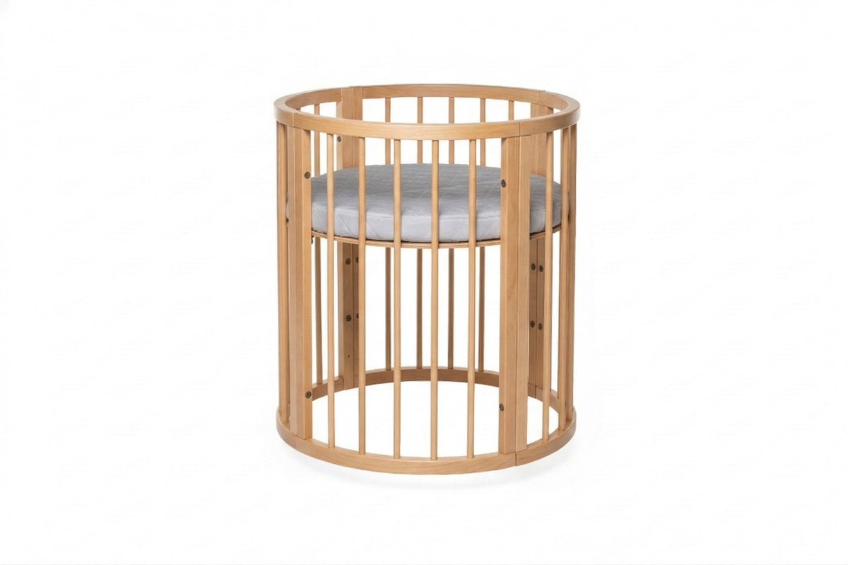 Rond Babybed Olin met Matras Naturel – afbeelding 4
