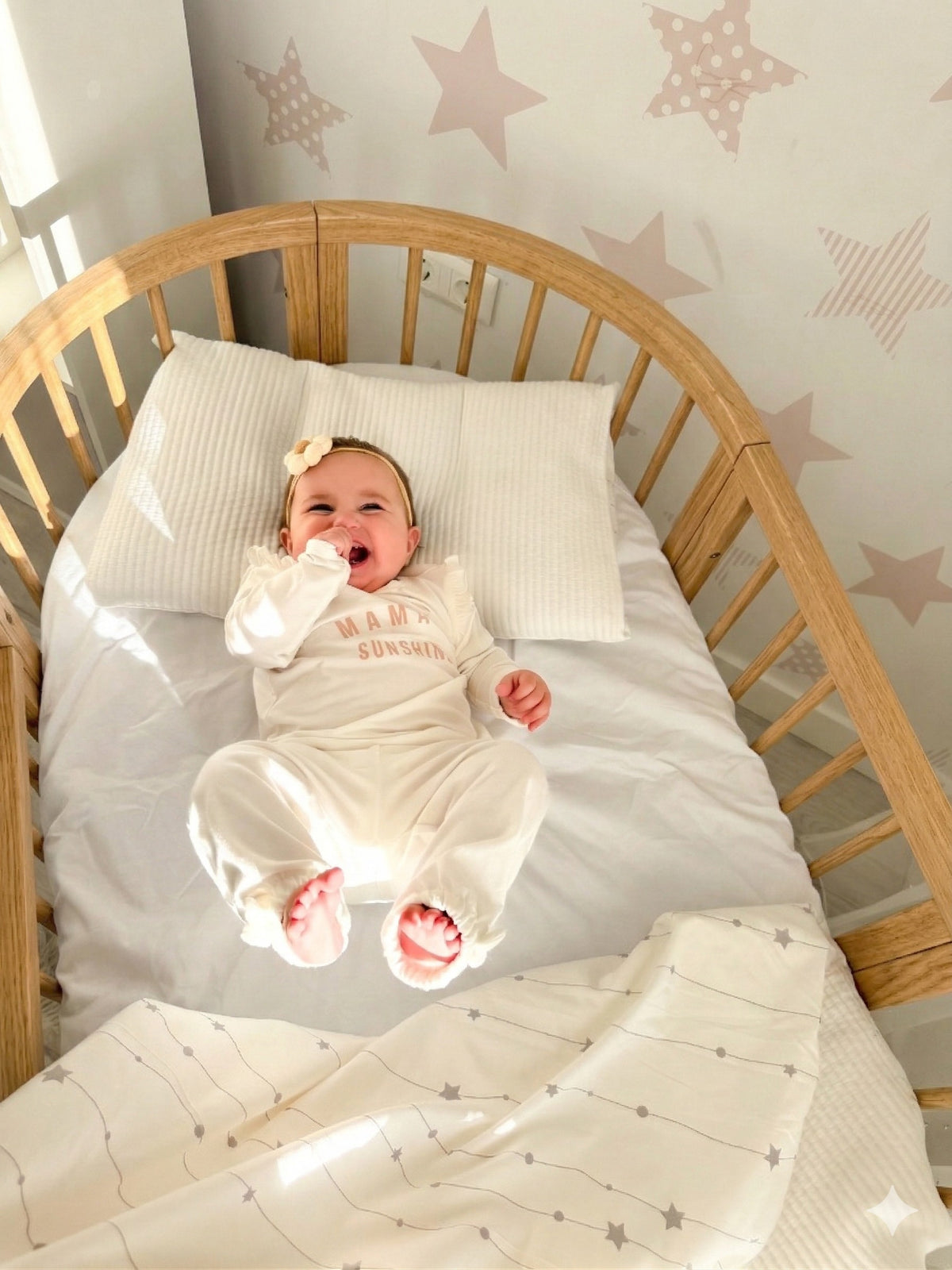 Rond Babybed Olin met Matras Naturel – afbeelding 9