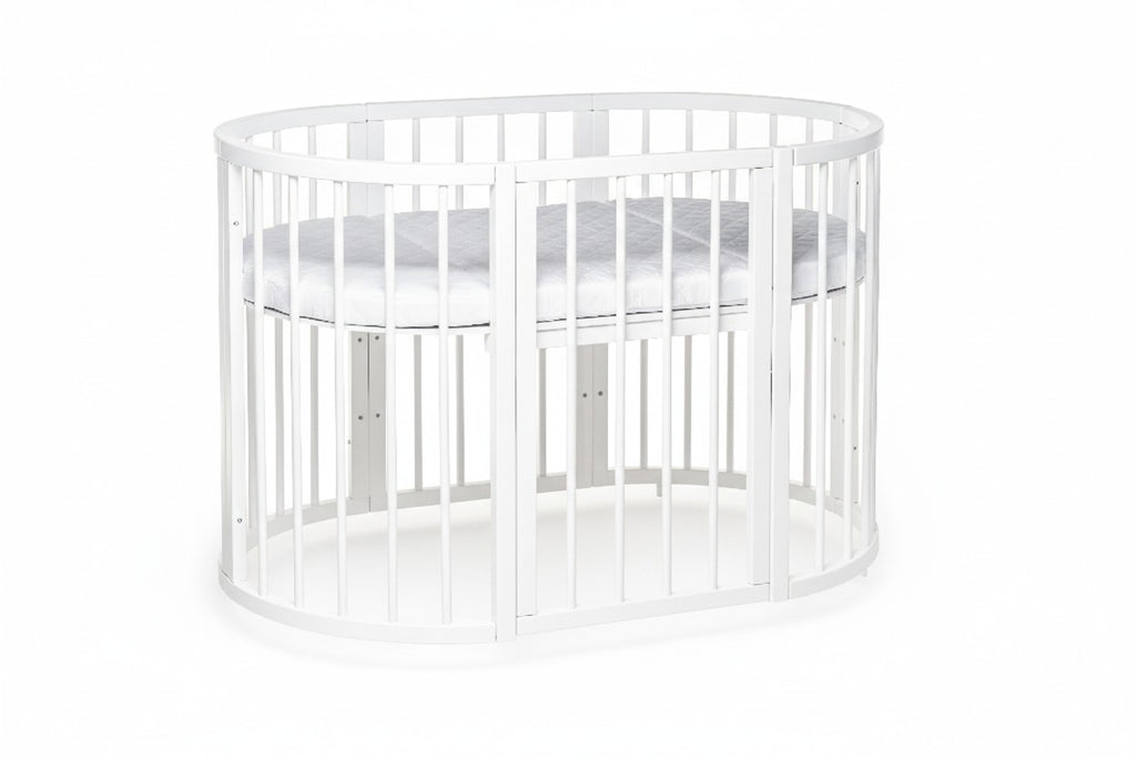 Rond Babybed Olin met Matras Wit