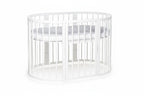 Rond Babybed Olin met Matras Wit