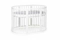 Rond Babybed Olin met Matras Wit