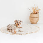 Rond speelkleed ecru met kwastjes – afbeelding 4