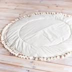 Rond speelkleed ecru met kwastjes – afbeelding 8