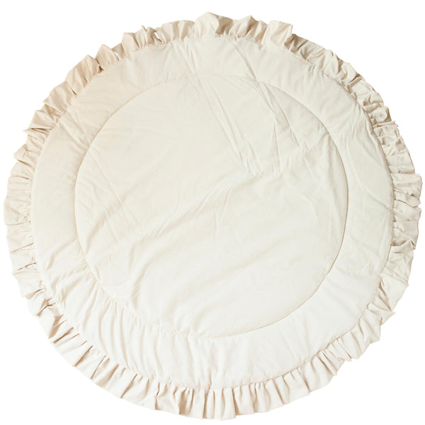 Speelkleed Rond met Ruches Ecru