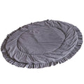 Rond speelkleed grijs met ruches