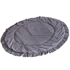 Rond speelkleed grijs met ruches