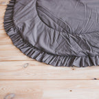 Rond speelkleed grijs met ruches – afbeelding 5