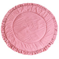 Rond speelkleed roze met ruches