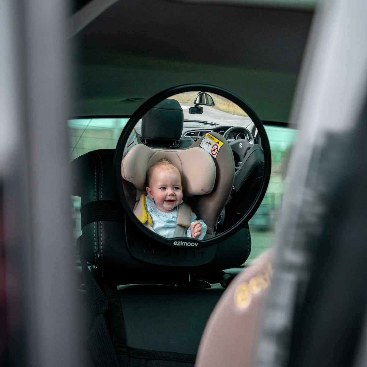 Ronde auto spiegel baby – afbeelding 2