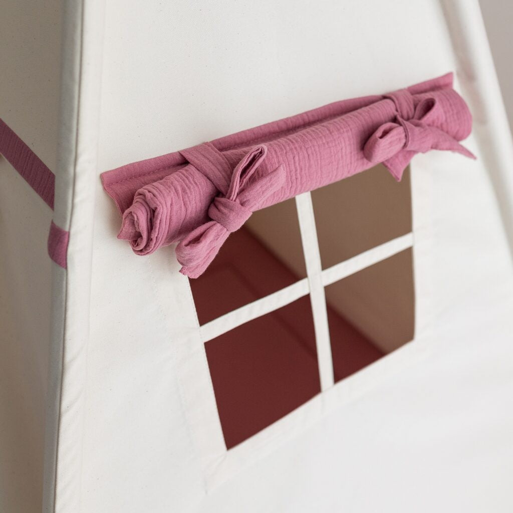 Roze tipi tent meisje met beige – afbeelding 3