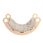 Schommelstoel kinderkamer Snug Rocker – naturel met beige kussen