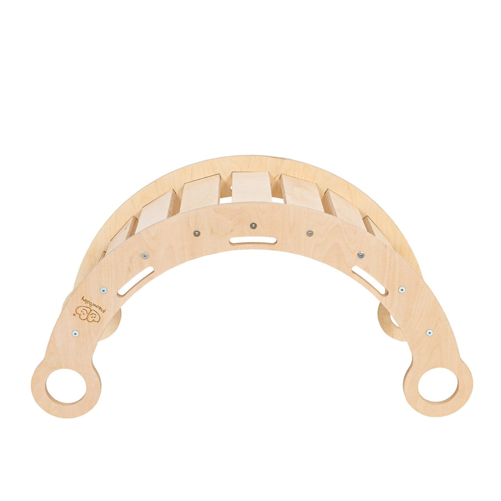 Schommelstoel kinderkamer Snug Rocker – naturel met beige kussen – afbeelding 5