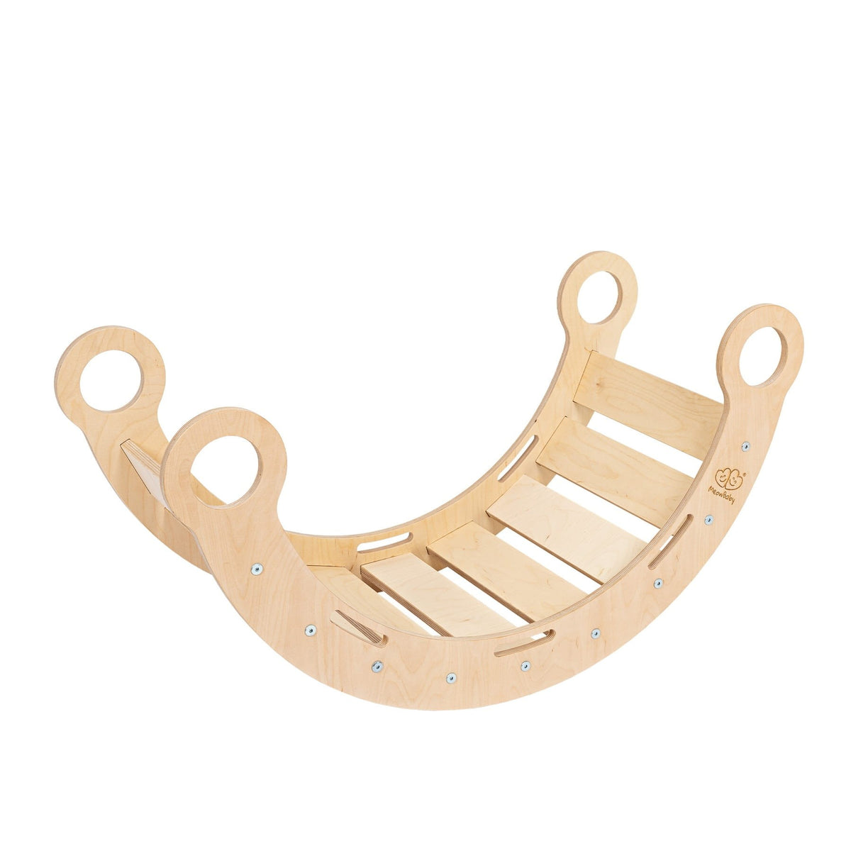 Schommelstoel kinderkamer Snug Rocker – naturel met beige kussen – afbeelding 7