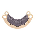 Schommelstoel kinderkamer Snug Rocker – naturel met grijs kussen